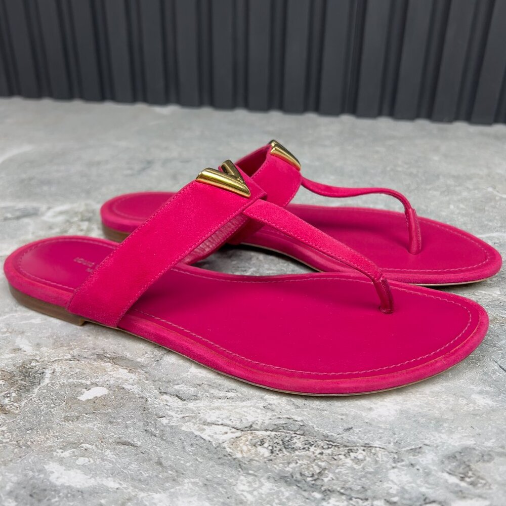 LOUIS VUITTON Bahiana Sandal Flat Pink Suede 5 UK or 8 US or 38 EUR - Picture 5 of 12